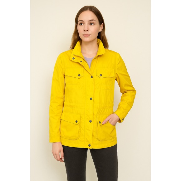 Lauren Ralph Lauren Jackets & Blazers - Lauren Ralph Lauren Women's Yellow Utility Jacket 💛 Snap Front - Large *Flaw*